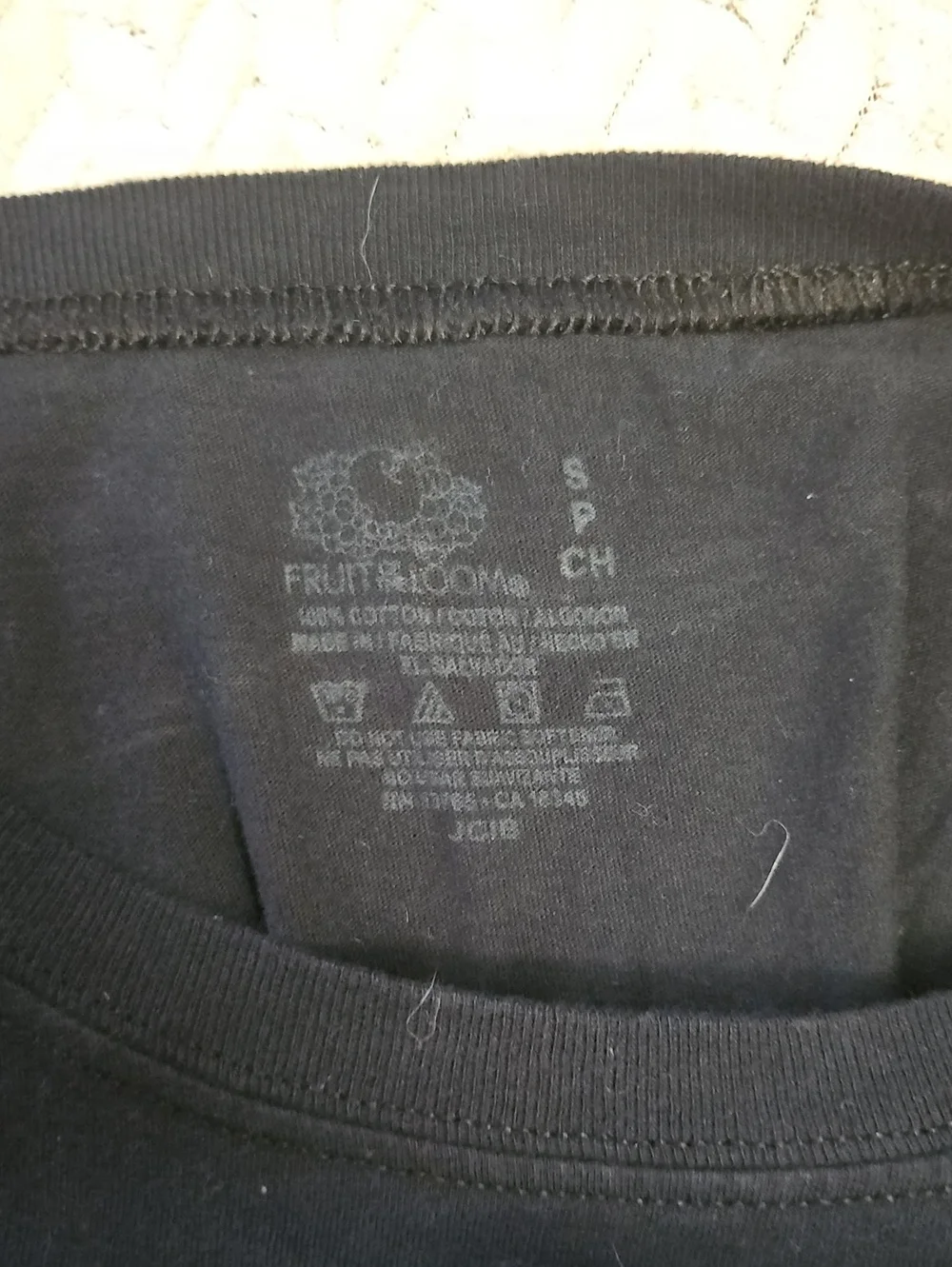 Fruit of the Loom Black Tee with Copper Cat Graphic
